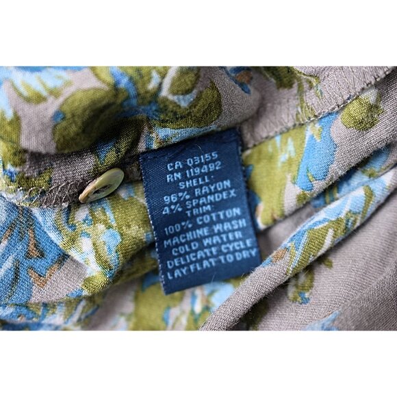 April Cornell - Women's Cottagecore Maxi Dress in Grey + Blue, Large, Stretchy - Picture 8 of 10